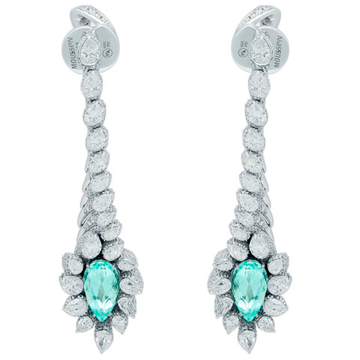 Серьги с Турмалином Параиба и Бриллиантами, E0116-1/1