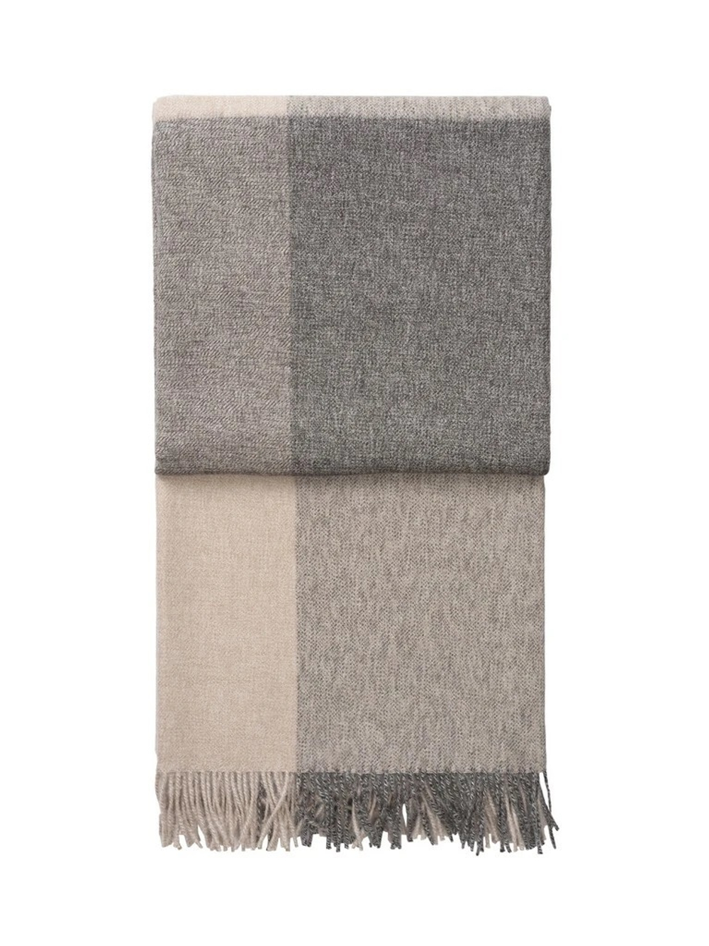 Плед 130х200 Elvang Blocks Camel/Grey
