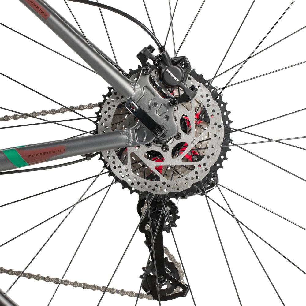 Велосипед 27.5" FOXX HELIX р.16" алюминий, серый