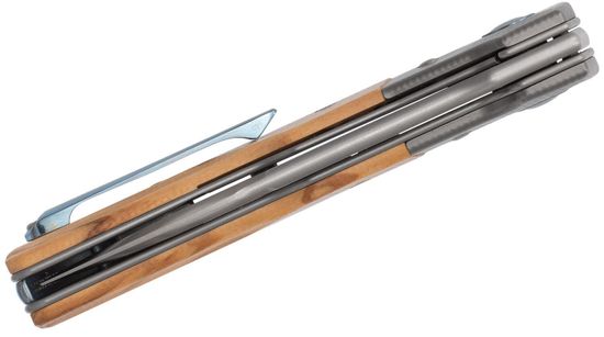 Складной нож MKM "CLAP" MKM/LS01 OT c клинком из стали Böhler M390 Microclean®, рукоять дерево (Олива) / титан