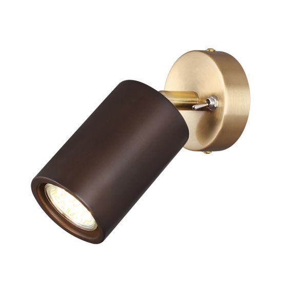 7062/1W MINIMA ODL25 237 Настенный светильник темное дерево/металл с выкл. IP20 GU10 LED 7W 220V CAUCHO