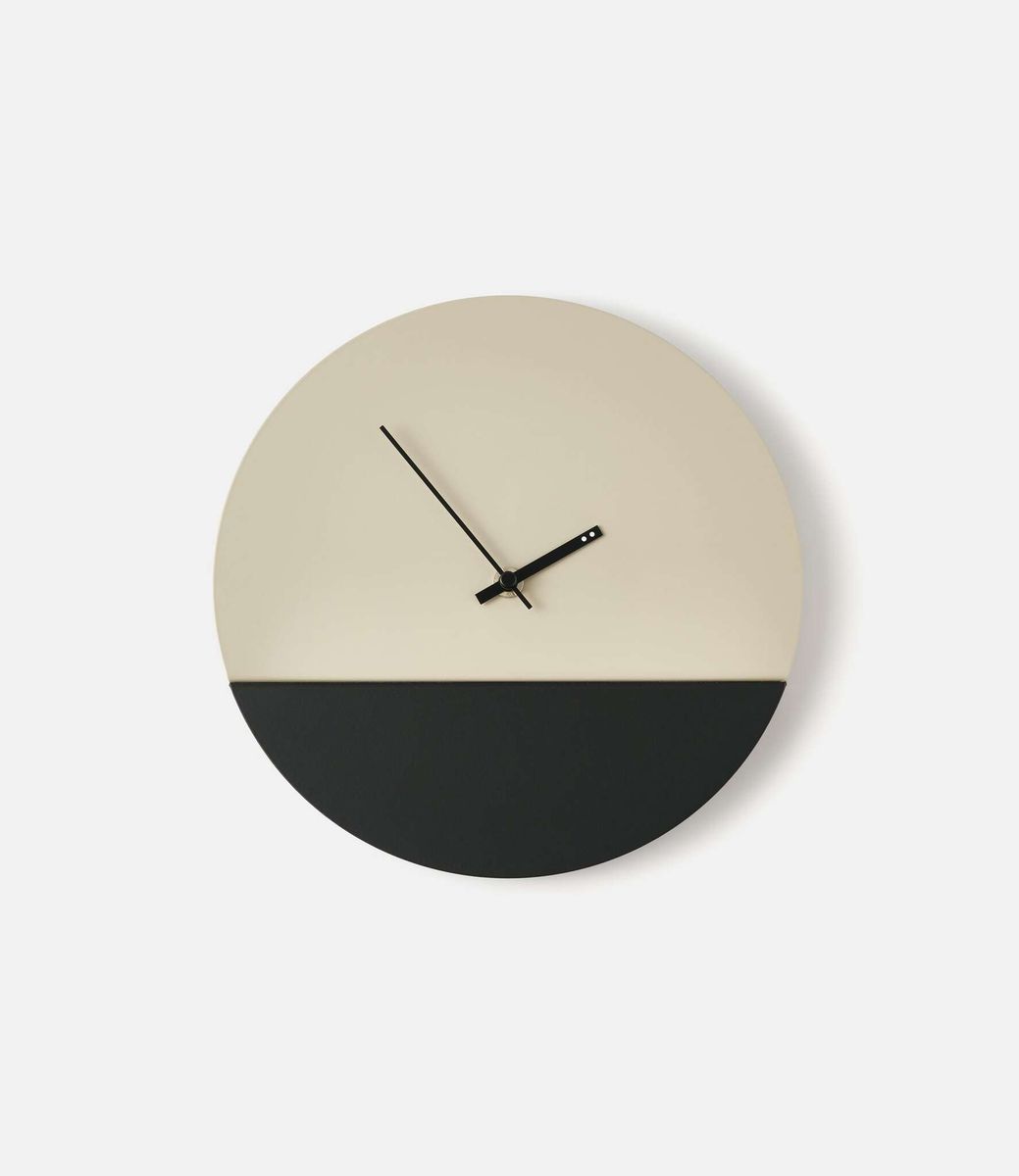 TOO Designs Too Tone Clock Stone Grey & Black — настенные часы