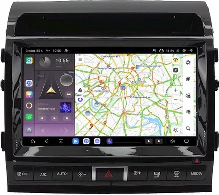 Магнитола для Toyota Land Cruiser 200 2007-2015 (климат на ШГУ) - Carmedia SF-1620-3-ABC QLed+2K, Android 13, TS20, CarPlay, 4G SIM-слот