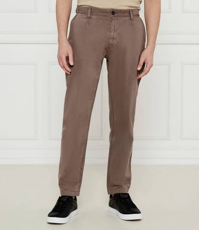 Брюки Chino-Pleated BOSS ORANGE - коричневый(50539130)