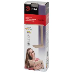 Настольный светильник ЭРА NLED-495-5W-BG светодиодный аккумуляторный бежевый | Светодиодные настольные лампы