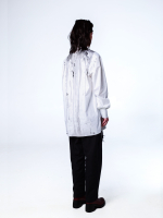 Рубашка "Смородина" с окрашиванием. Бело-черная