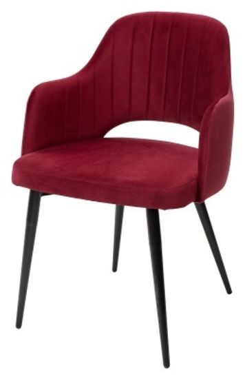 Стул FANTINE-LA ВИННЫЙ #16, велюр / черный каркас М-City