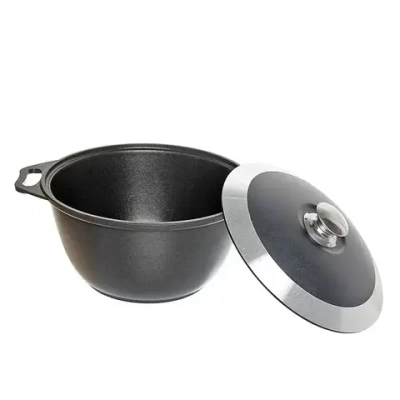 Кастрюля 3л литой алюминий с крышкой КМ-к30а