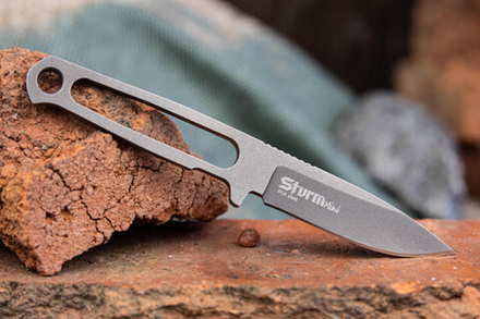 Нож Kizlyar Supreme STURM mini PGK TW LS (TacWash, Leather Sheath)