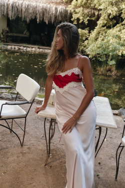 Платье комбинированное redpnk