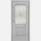 Купить Дверь экошпон ЛУ-52 серая остеклённая