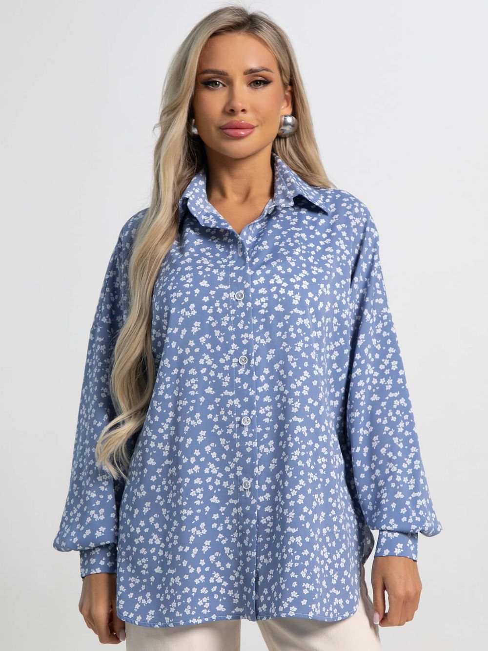 Блуза На пульсе моды (голубая) Б15418-1М LT Collection