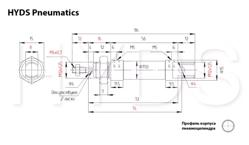 DSNU-10-10-P-A Пневмоцилиндр