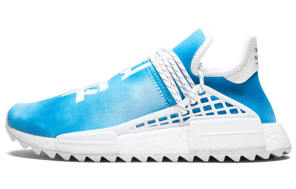 Pharrell Williams x adidas originals NMD Hu Peace Philippine Dong co-branded China limited fabric Peace non-slip lightweight low-cut sports casual shoes for men and women the same blue