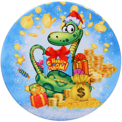 Подставка под кружку керамическая 10см «Денежный змей Ронни»