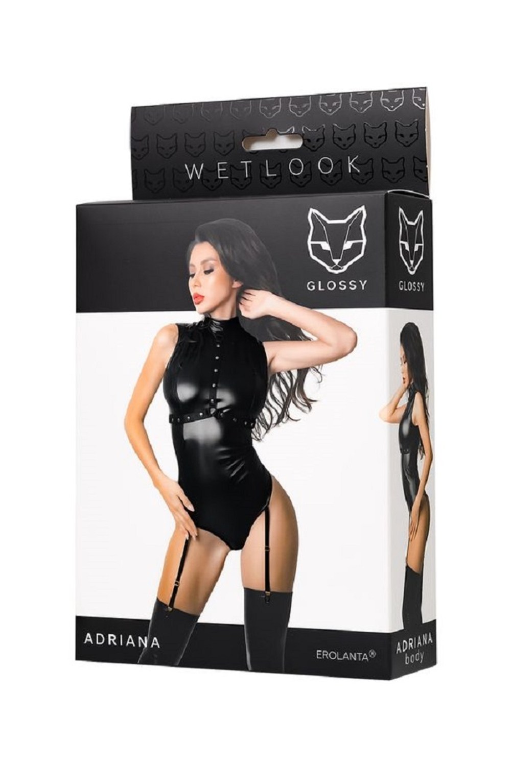 Боди Glossy Adriana из материала Wetlook L