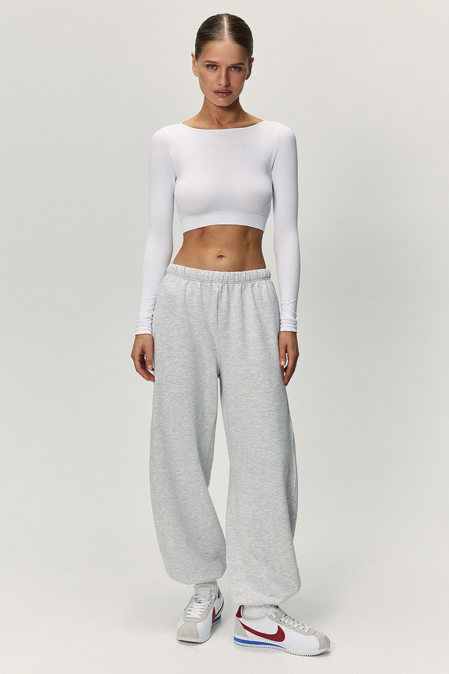 Джоггеры Светло-серый меланж