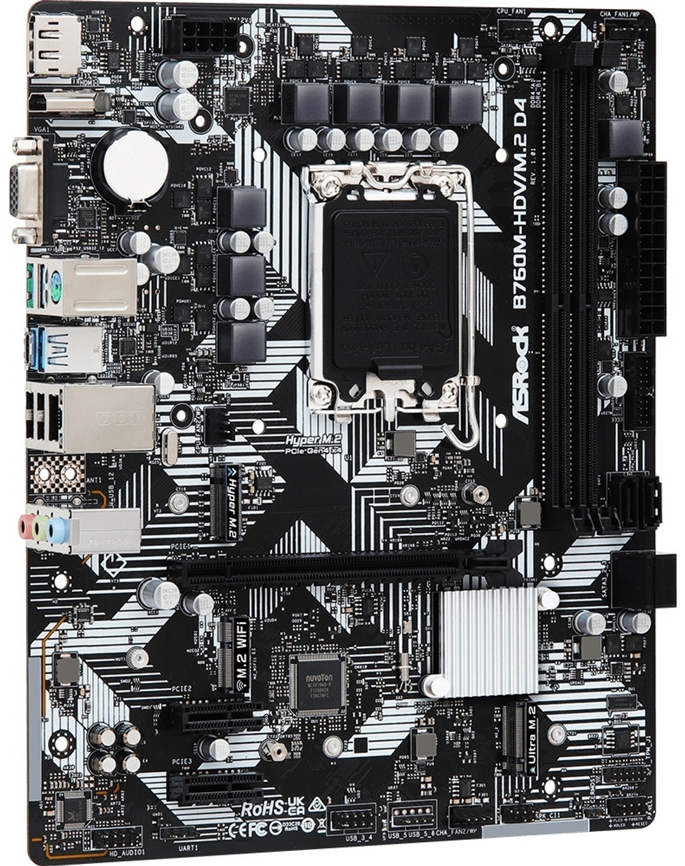 Материнская плата ASRock B760M-HDV/M.2 D4