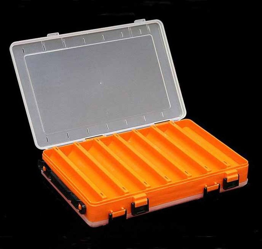 Коробка для хранения воблеров LureMax 5319 185*275*50 мм., цвет оранжевый