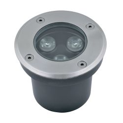 ULU-B10A-3W-2700K IP67 GREY Светильник светодиодный уличный. Архитектурный встраиваемый. Теплый белый свет 2700К. Корпус серый. TM Uniel.