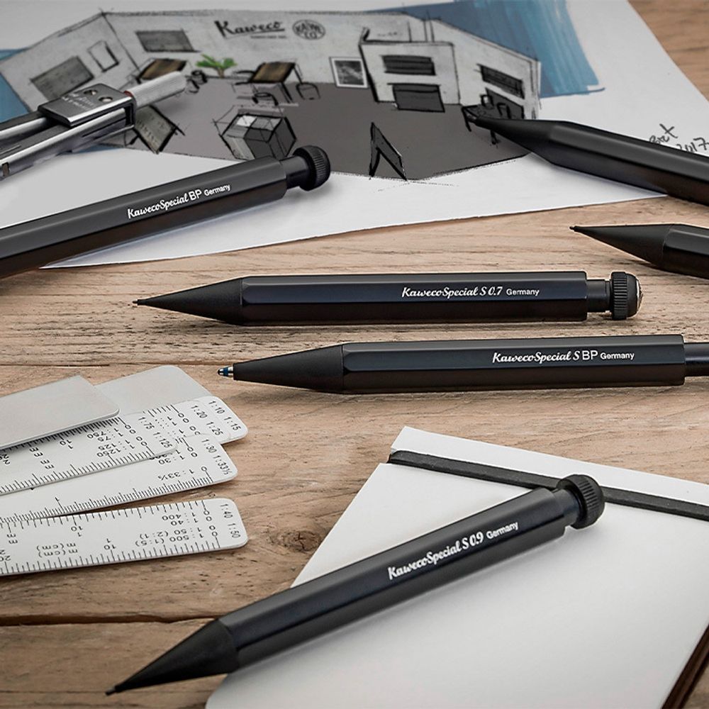 Карандаш механический Kaweco Special "S" 0.5мм с ластиком черный (10000533) 6