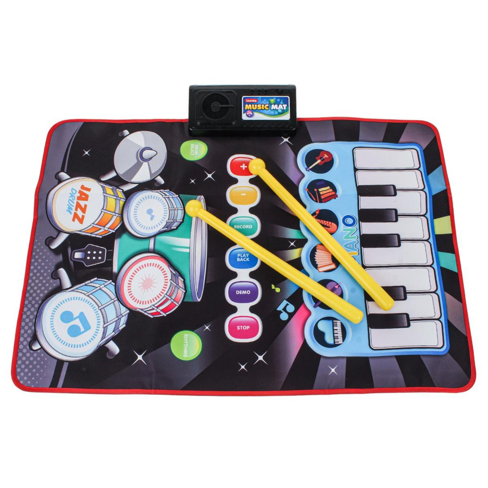 Коврик музыкальный, пианино, барабан, коробка 757-82