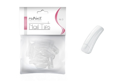 Типсы классические, прозрачные RuNail Арт.1332  50 шт №3