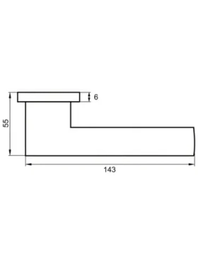 Дверная ручка PUERTO Латте, серия SLIM, черный INAL 543-03 slim B