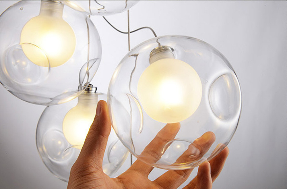 Pendant design lamp  28.7 by Bocci (Clear)