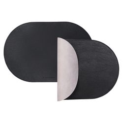 Набор из 4-х двухсторонних сервировочных салфеток Pool, 30х45 см, черный/светло-серый