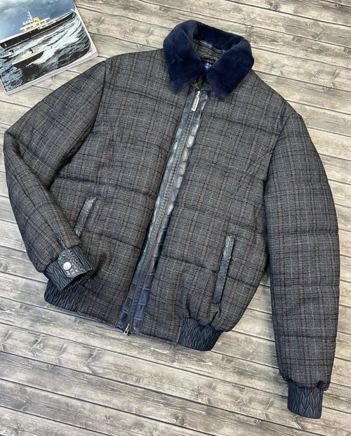 Куртка Stefano Ricci со вставками из кожи крокодила