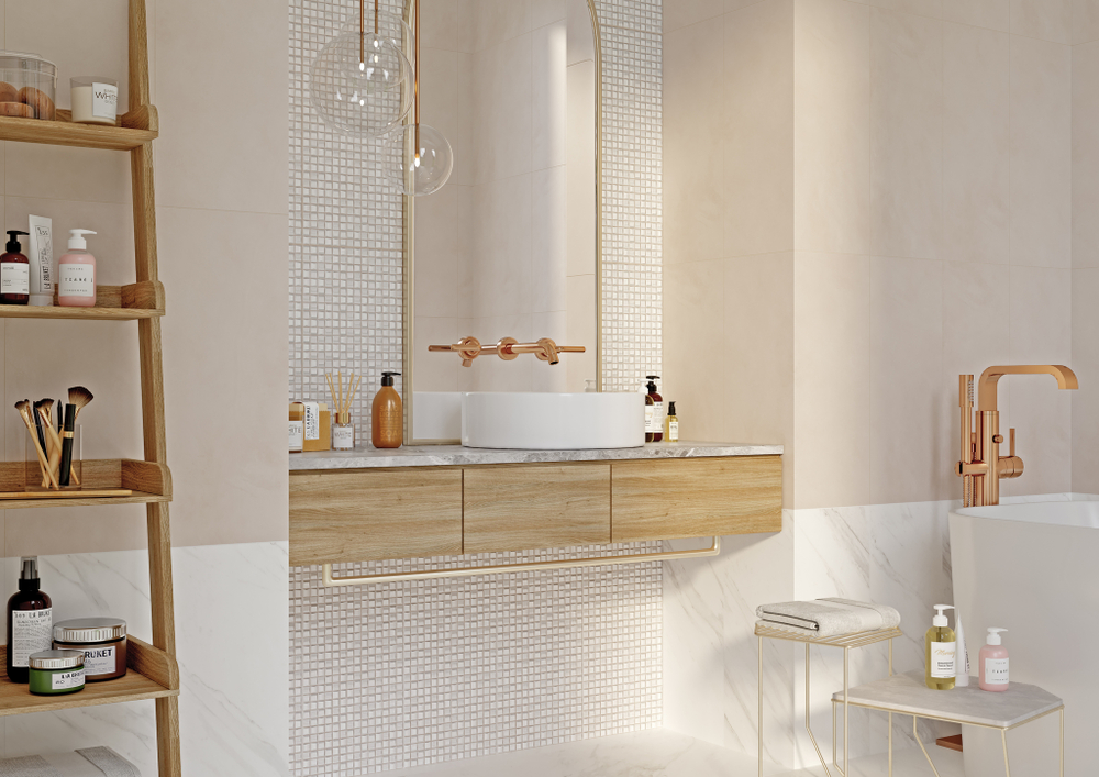 Galaxy light pink mosaic wall 02 250х600 (1-й сорт)