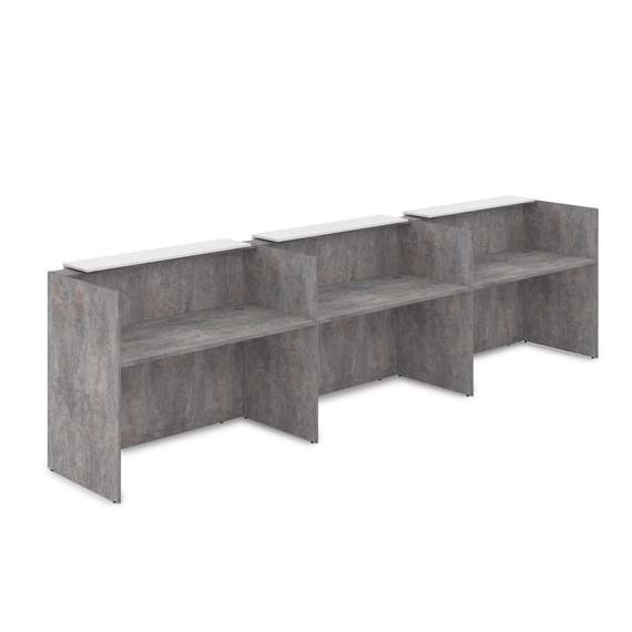 1КР-ДС.003.1 Комплект Ресепшн с фартуком ЛДСП (4264*762*1161) (с подсветкой)