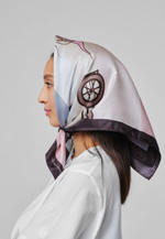 Шелковый платок KERUEN PINK/BLUE 70х70
