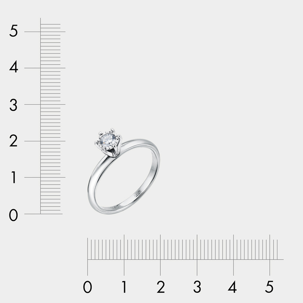 Помолвочное кольцо женское из белого золота 585 пробы с бриллиантом (арт. 01-12-6540-11-00-26)