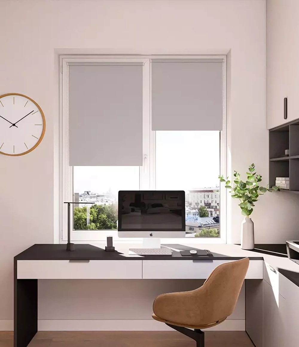 Рулонные шторы блэкаут Фэшн Светло-серый