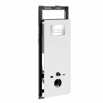 Инсталляция для унитаза WasserKraft Salm 27TLT.010.ME.WH.BN03 белая панель/кнопка никель