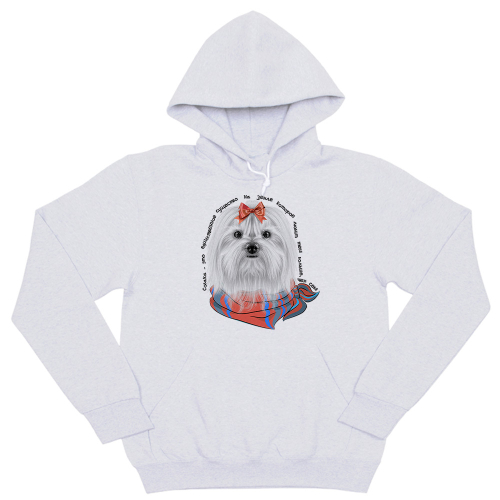 Толстовка "Мальтезе любит тебя больше себя"