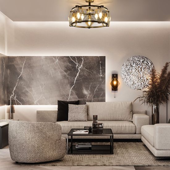 60116/5 / потолочный светильник / черный