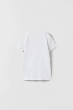 ZARA НАБОР ИЗ ДВУХ БАЗОВЫХ ФУТБОЛОК, БЕЛЫЙ