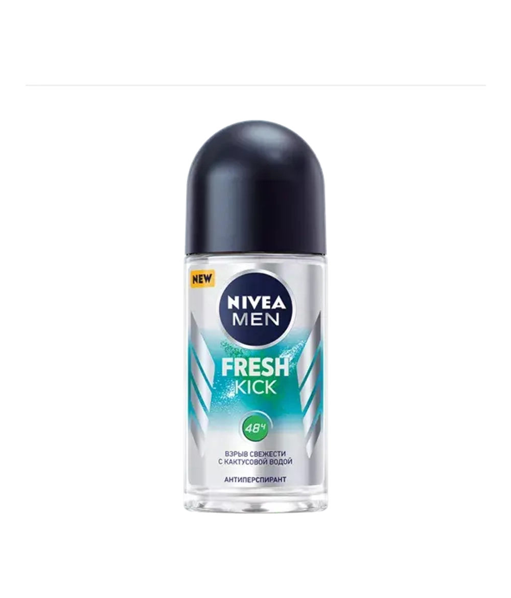 NIEVA Део-шарик муж FRESH KICK ВЗРЫВ СВЕЖЕСТИ С КАКТУСОВОЙ ВОДОЙ 50мл *30