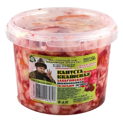 Капуста квашеная "Захаровская шинкованная" со свеклой (пряная)