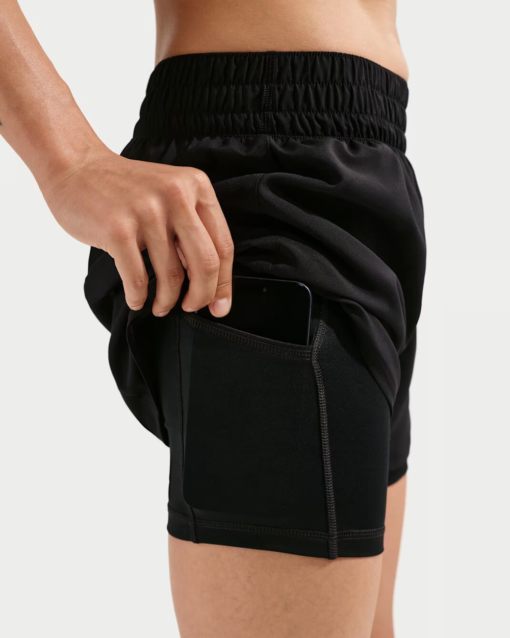 Nike One Женские шорты Dri-FIT с высокой талией, 8 см, 2 в 1 - NIKE