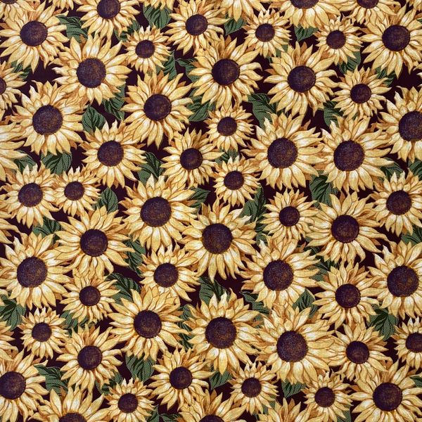 ПОДСОЛНУХИ,  отрез 60 см хлопок Handmade Fabrics 1