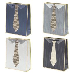 GAEM Пакет подарочный M (бумага 210г/м2, блок микс 12шт), L26 W10 H32 см, 4в.