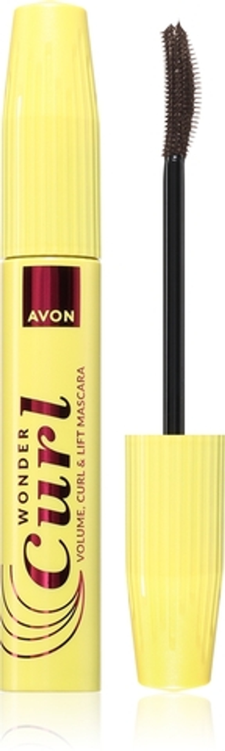 Avon Wonder Curl - Тушь для ресниц: подкручивающая и увеличивающая объем оттенок Brown Black, 10 ml
