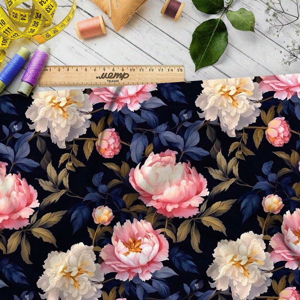 Ткань премиум флис ночная клумба