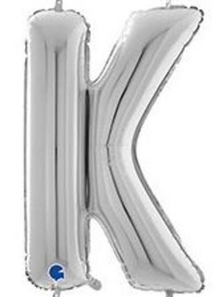 Буква "К" серебро 65 см