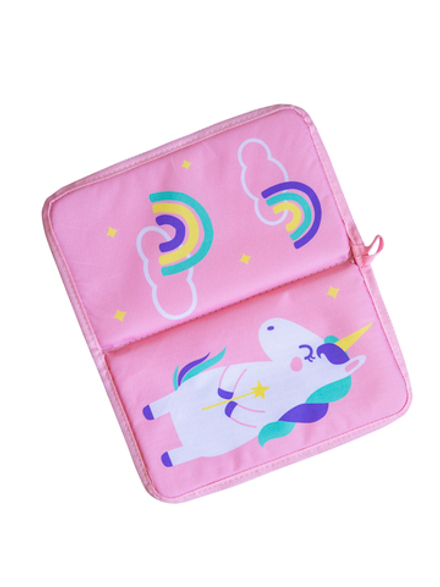 Коврик в садик для переобувания 30х36 см, Единорог (розовый)