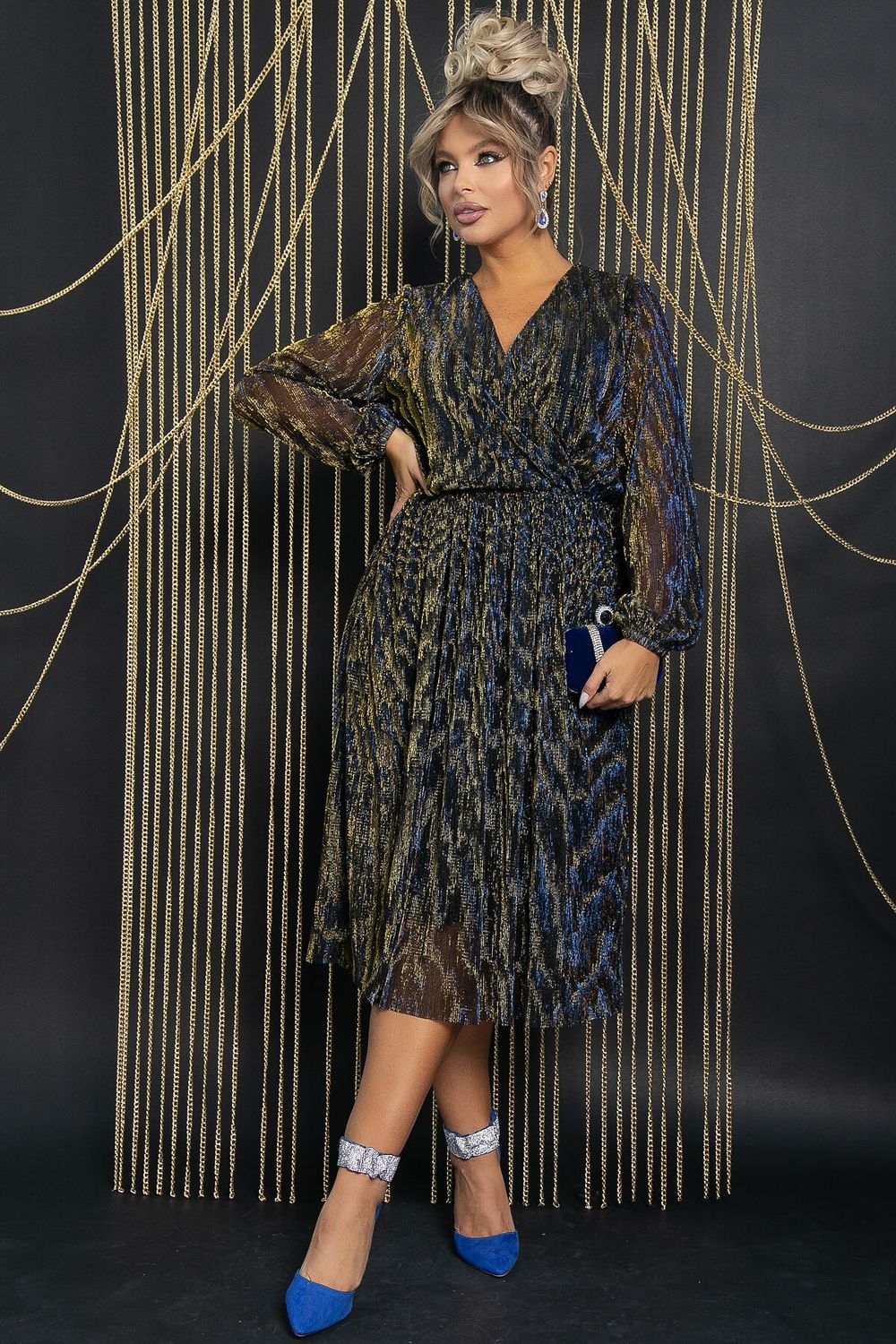 Платье Млечный путь (сине-золотое) П11715 LT Collection